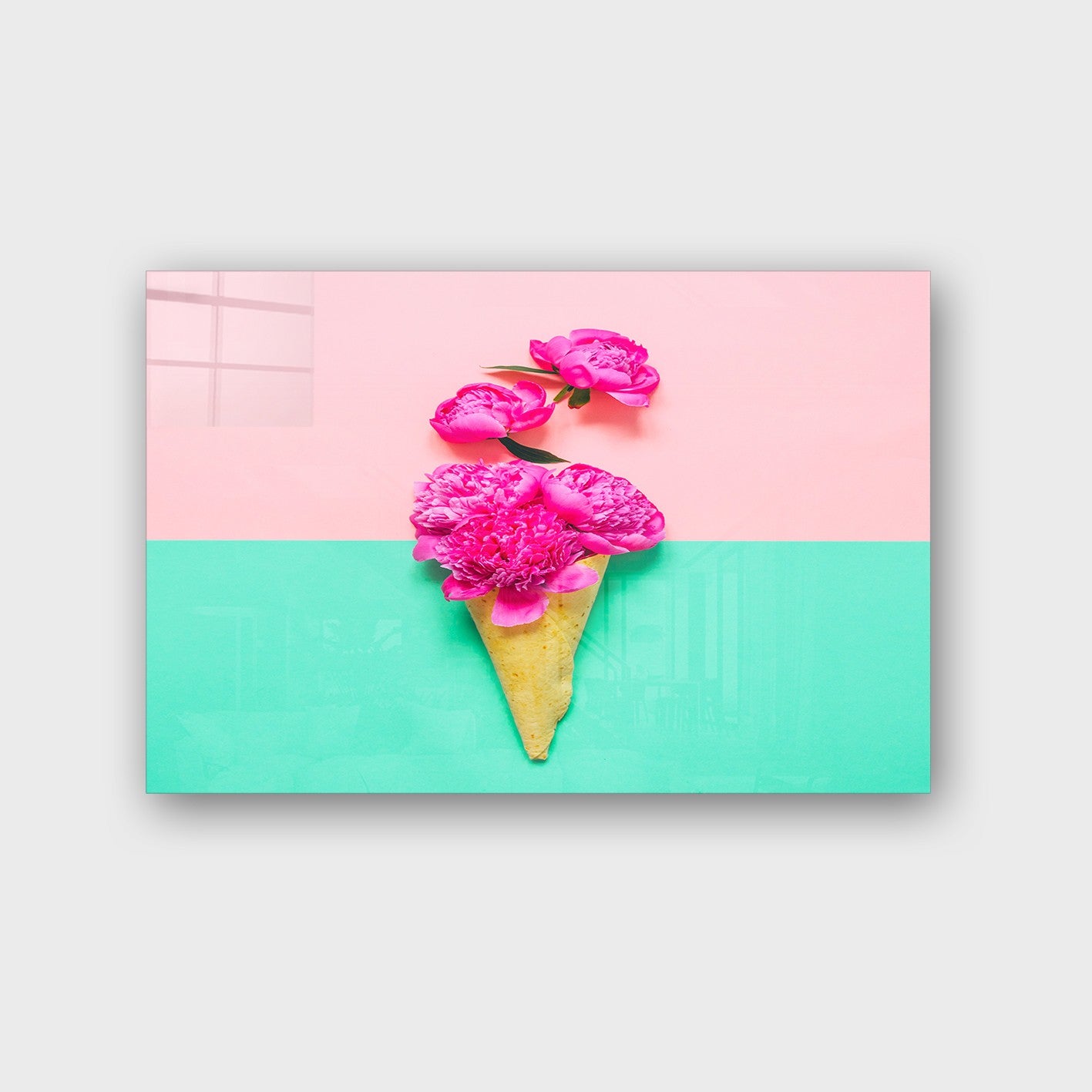 Quadro Decorativo em Vidro Temperado Multicolor 50x70cm - Arte Moderna para Parede