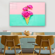 Quadro Decorativo em Vidro Temperado Multicolor 70x100cm - Arte Moderna para Parede