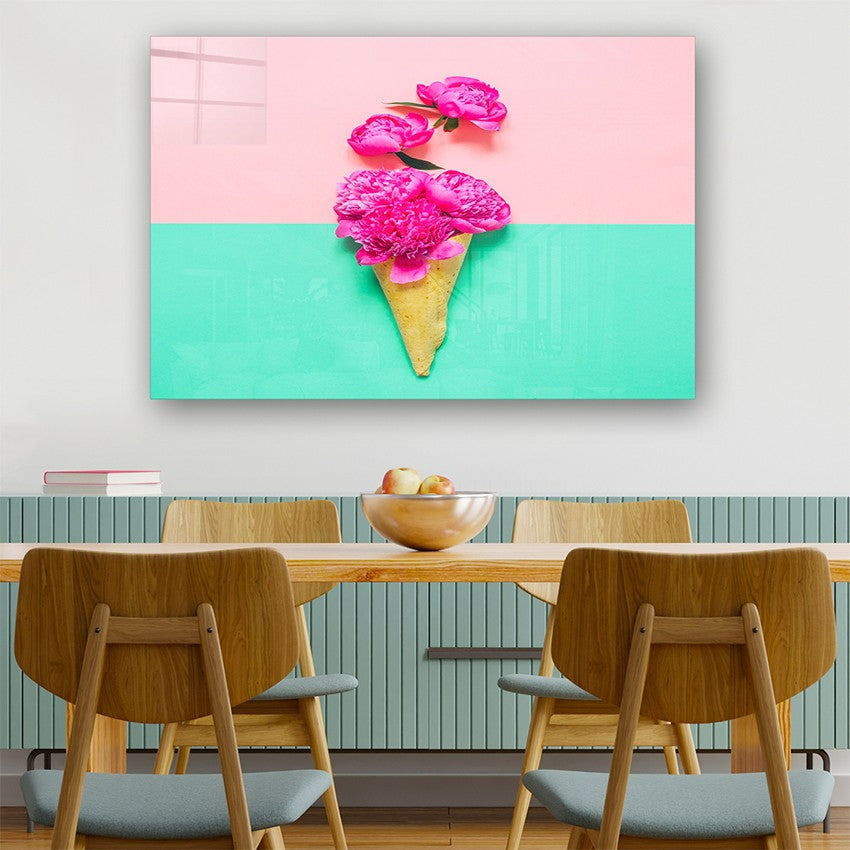 Quadro Decorativo em Vidro Temperado Multicolor 70x100cm - Arte Moderna para Parede