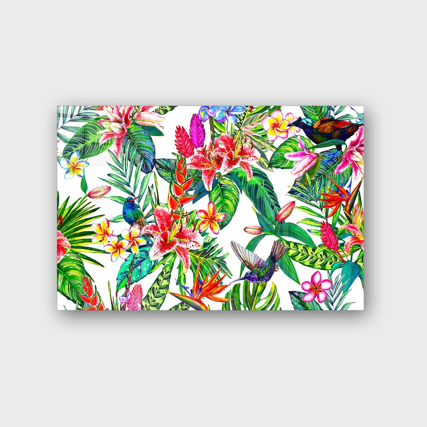 Quadro Decorativo em Vidro Temperado Multicolor 40x60cm - Arte Moderna para Parede