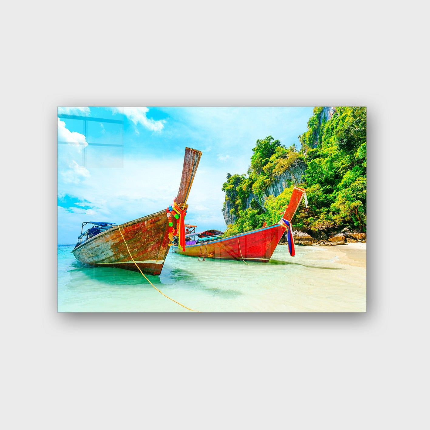 Quadro Decorativo em Vidro Temperado Multicolor 40x60cm - Arte Moderna para Parede