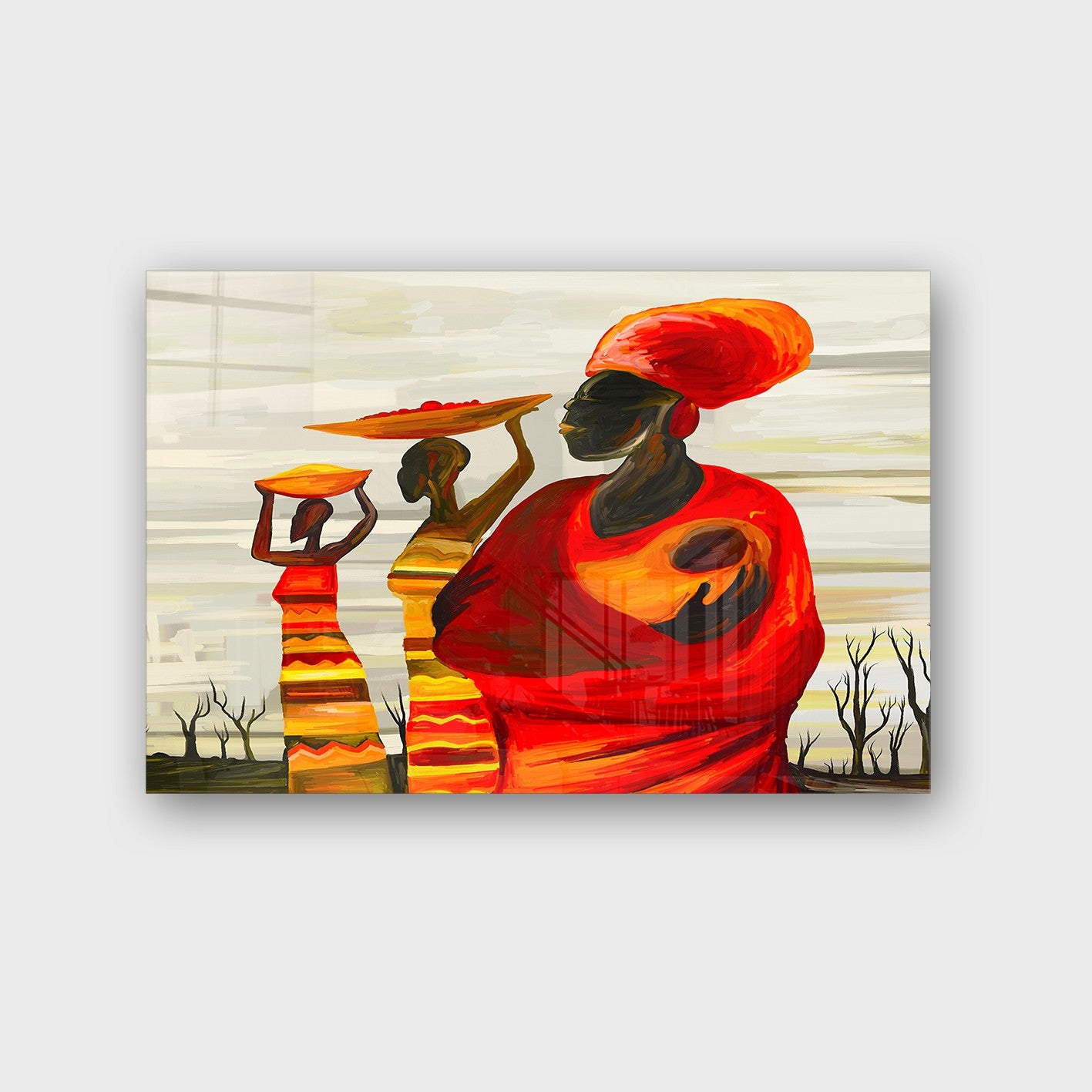 Quadro Decorativo em Vidro Temperado Multicolor 40x60cm - Arte Moderna para Parede