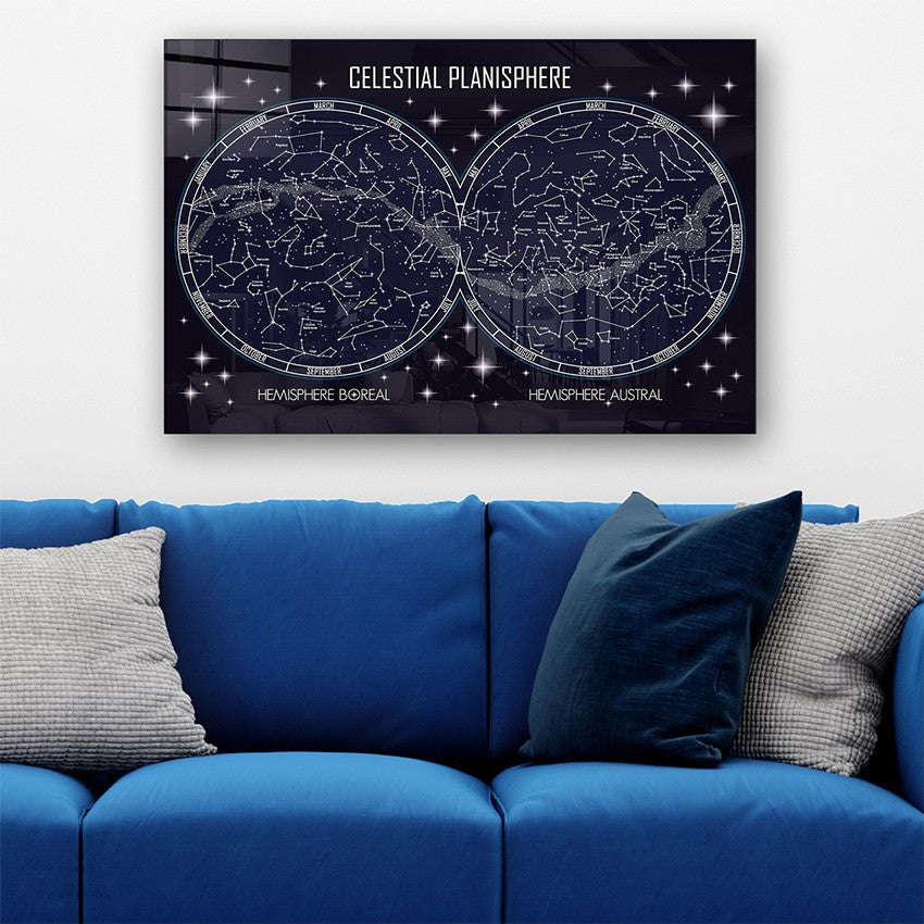 Quadro Decorativo em Vidro Temperado Multicolor 50x70cm - Arte Moderna para Parede