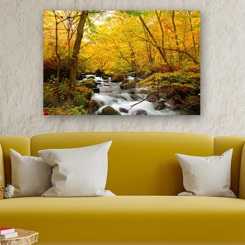 Quadro Decorativo em Vidro Temperado Multicolor 50x70cm - Arte Moderna para Parede