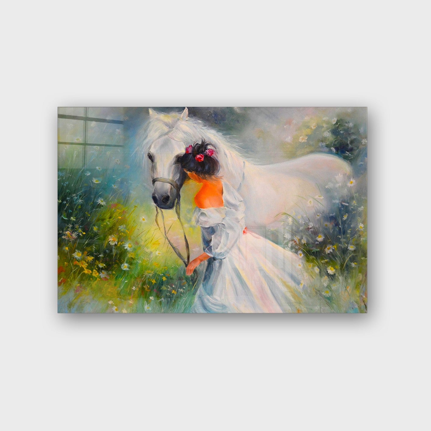 Quadro Decorativo em Vidro Temperado Multicolor 70x100cm - Arte Moderna para Parede