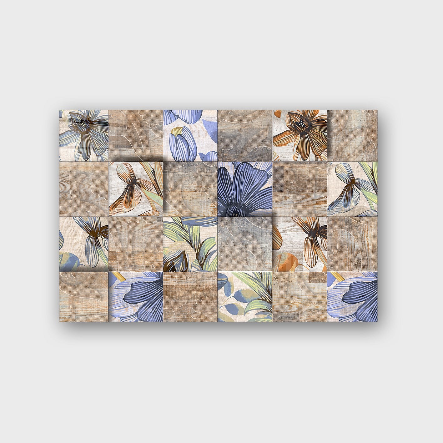 Quadro Decorativo em Vidro Temperado Multicolor 50x70cm - Arte Moderna para Parede