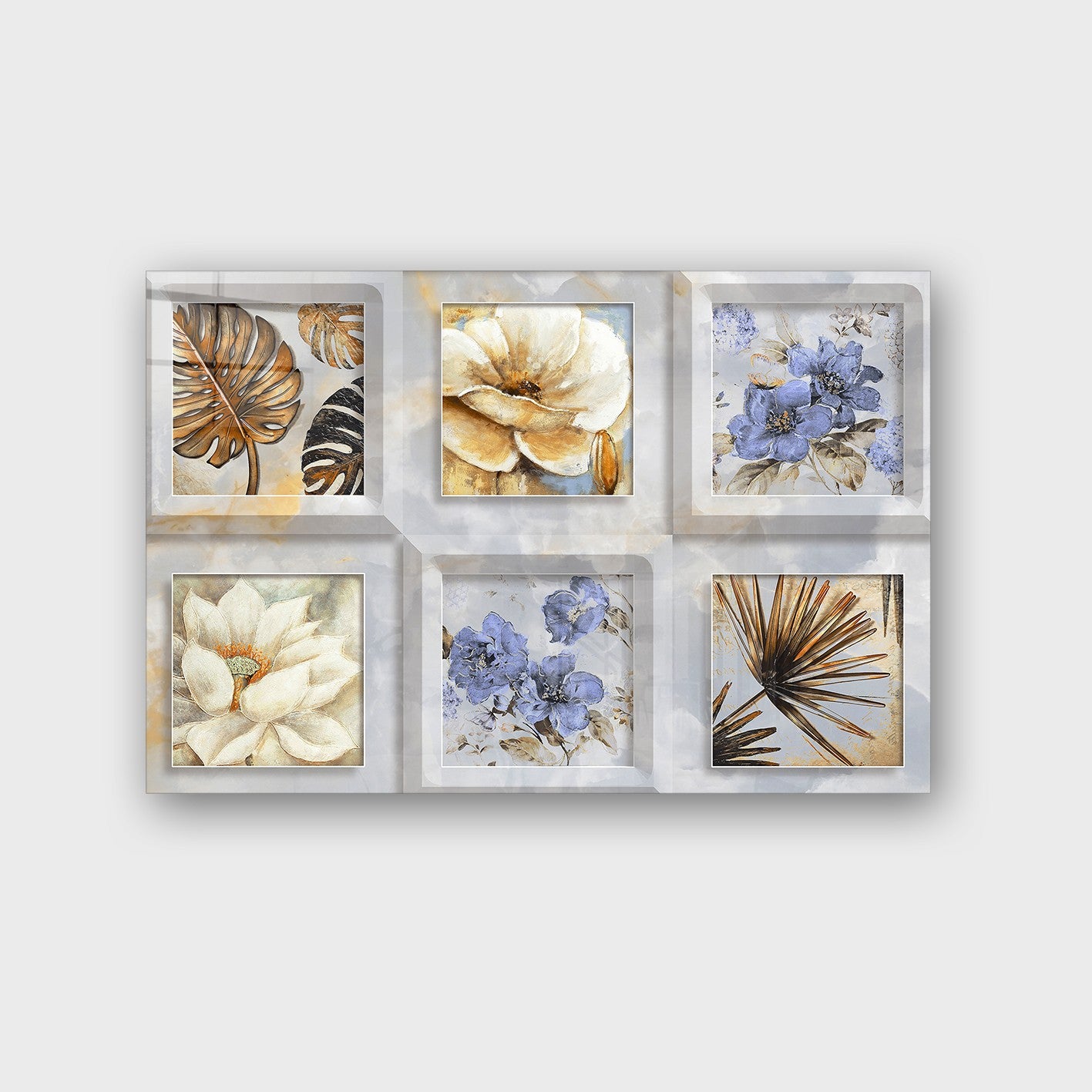 Quadro Decorativo em Vidro Temperado Multicolor 40x60cm - Arte Moderna para Parede