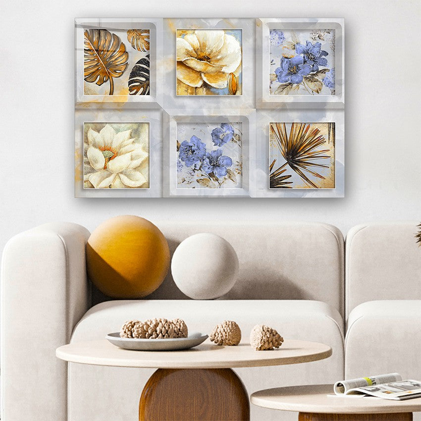 Quadro Decorativo em Vidro Temperado Multicolor 50x70cm - Arte Moderna para Parede