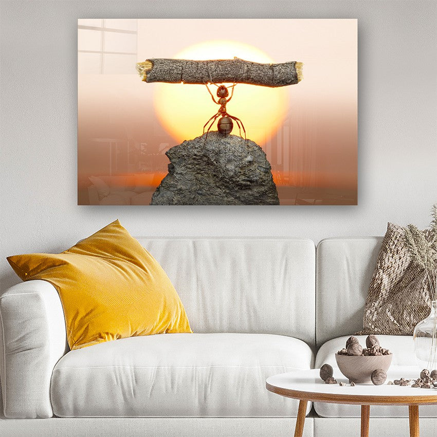 Quadro Decorativo em Vidro Temperado Multicolor 40x60cm - Arte Moderna para Parede