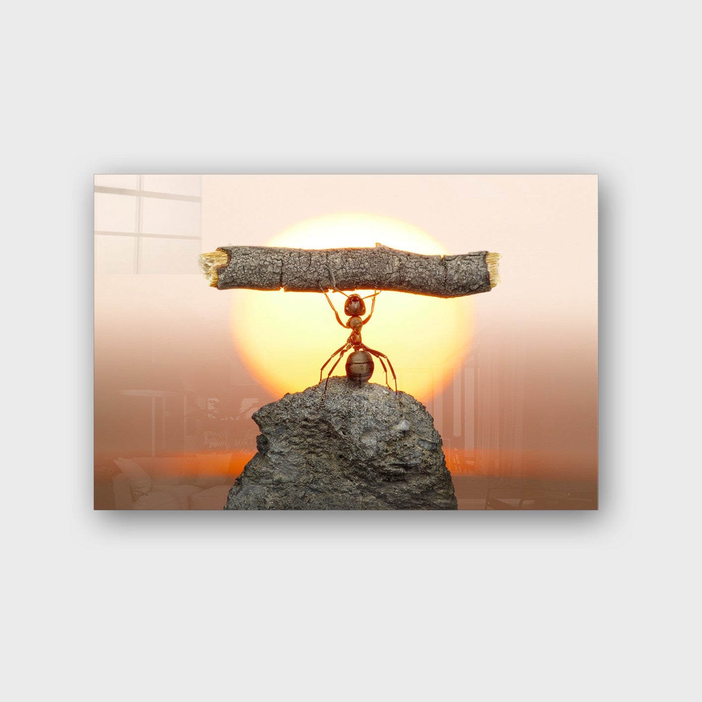 Quadro Decorativo em Vidro Temperado Multicolor 40x60cm - Arte Moderna para Parede