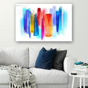 Quadro Decorativo em Vidro Temperado Multicolor 70x100cm - Arte Moderna para Parede