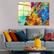 Quadro Decorativo em Vidro Temperado Multicolor 50x70cm - Arte Moderna para Parede