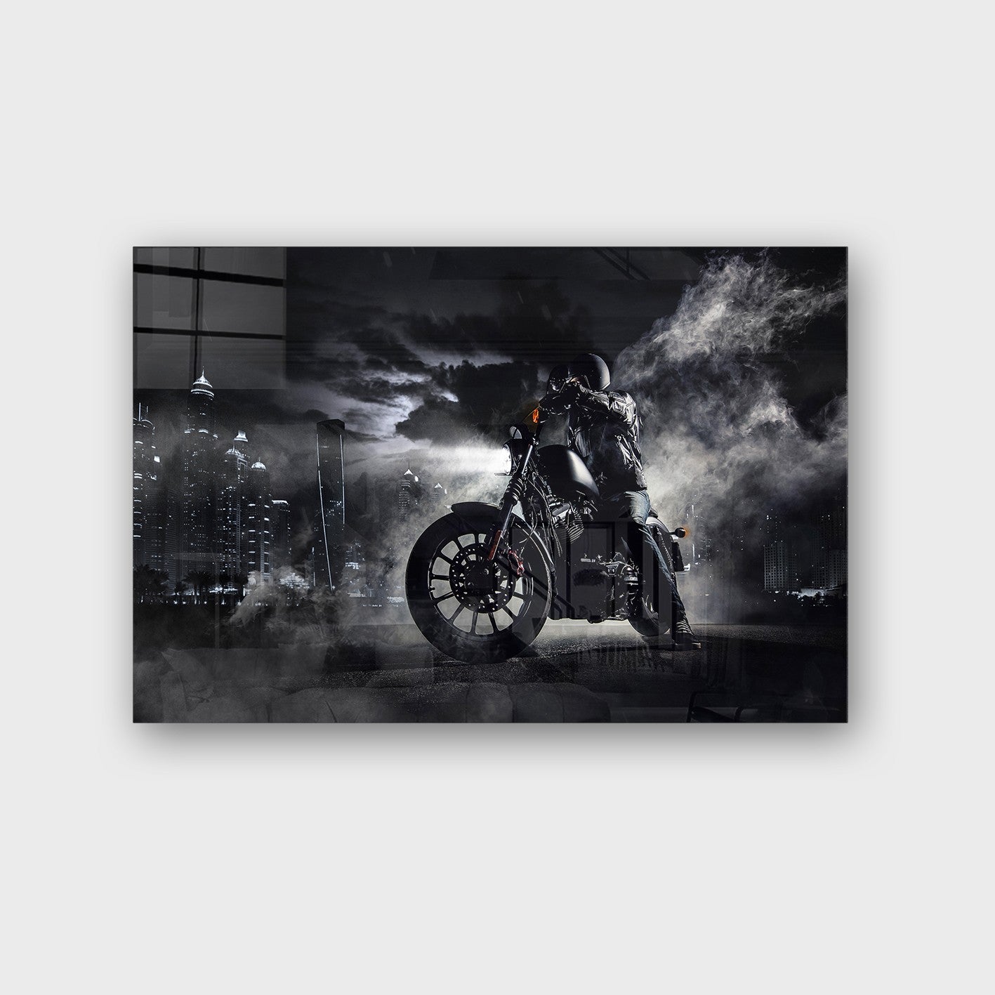 Quadro Decorativo em Vidro Temperado Multicolor 40x60cm - Arte Moderna para Parede