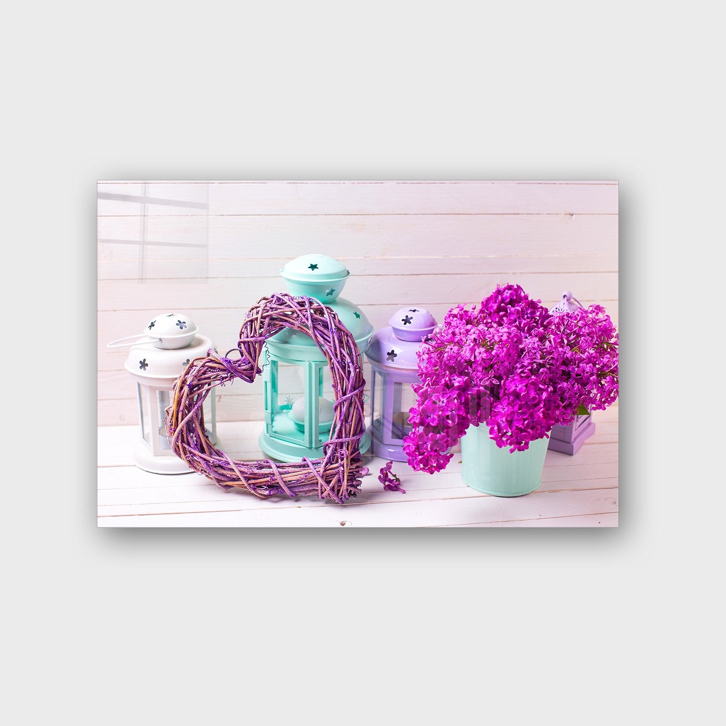 Quadro Decorativo em Vidro Temperado Multicolor 40x60cm - Arte Moderna para Parede