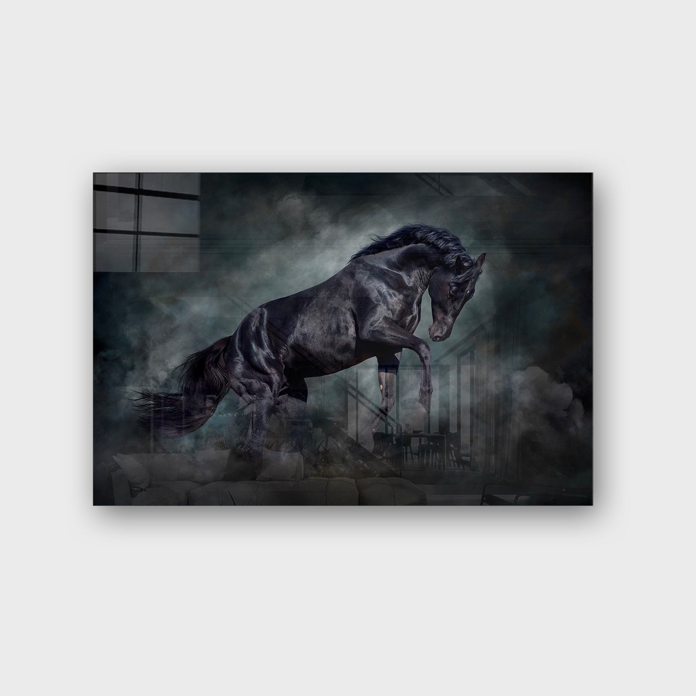 Quadro Decorativo em Vidro Temperado Multicolor 40x60cm - Arte Moderna para Parede