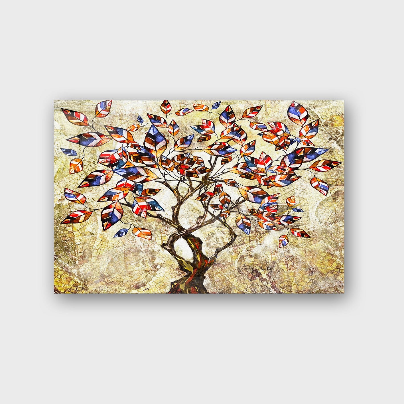 Quadro Decorativo em Vidro Temperado Multicolor 70x100cm - Arte Moderna para Parede