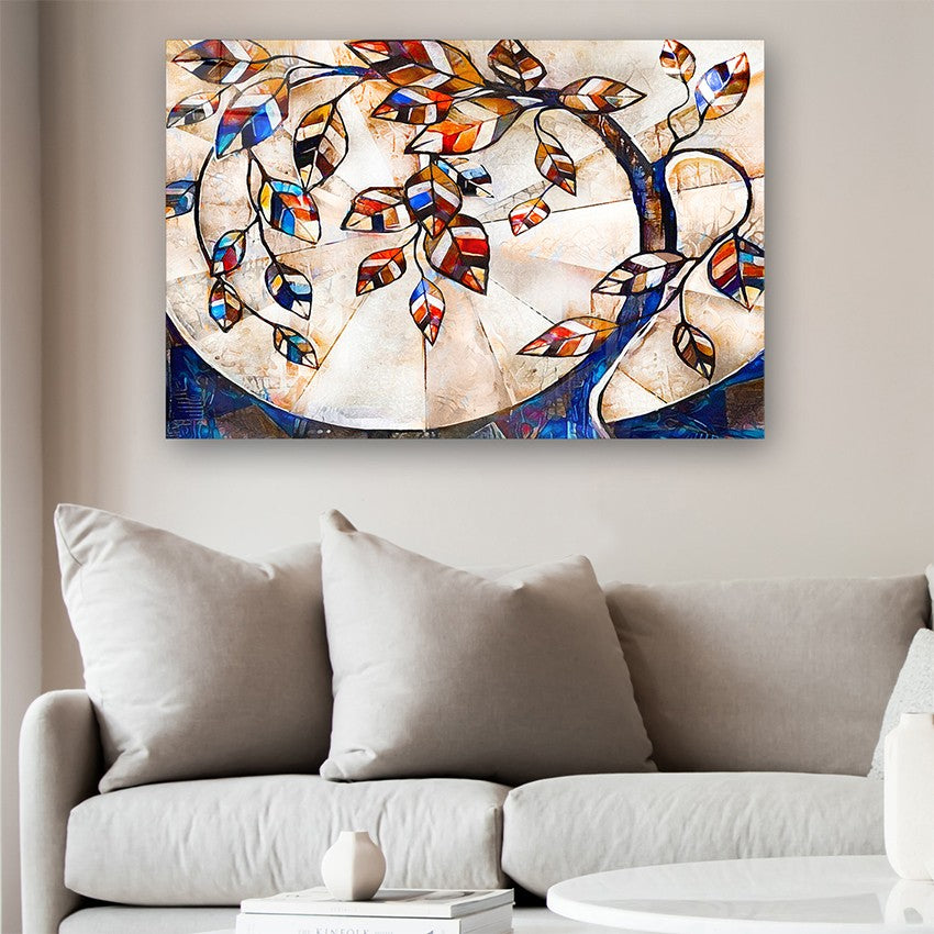 Quadro Decorativo em Vidro Temperado Multicolor 50x70cm - Arte Moderna para Parede