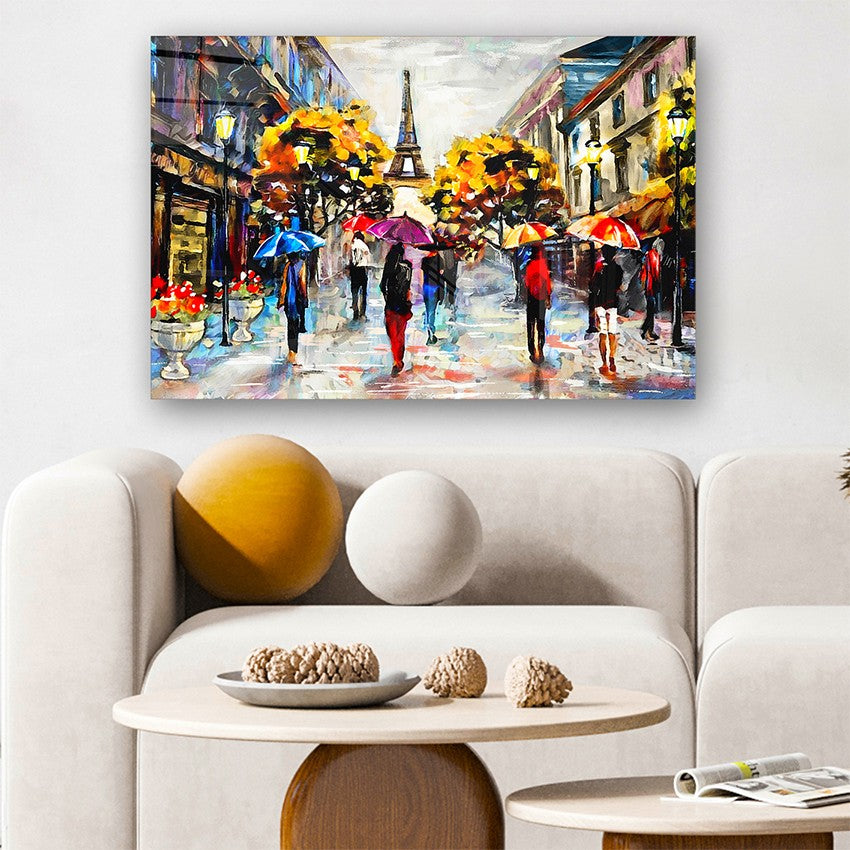 Quadro Decorativo em Vidro Temperado Multicolor 50x70cm - Arte Moderna para Parede