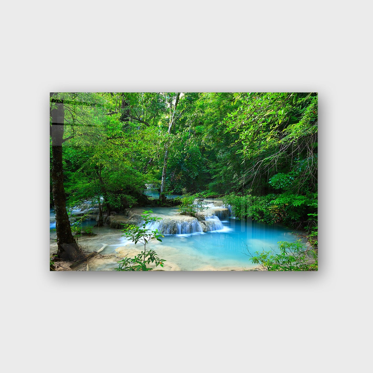 Quadro Decorativo em Vidro Temperado Multicolor 50x70cm - Arte Moderna para Parede