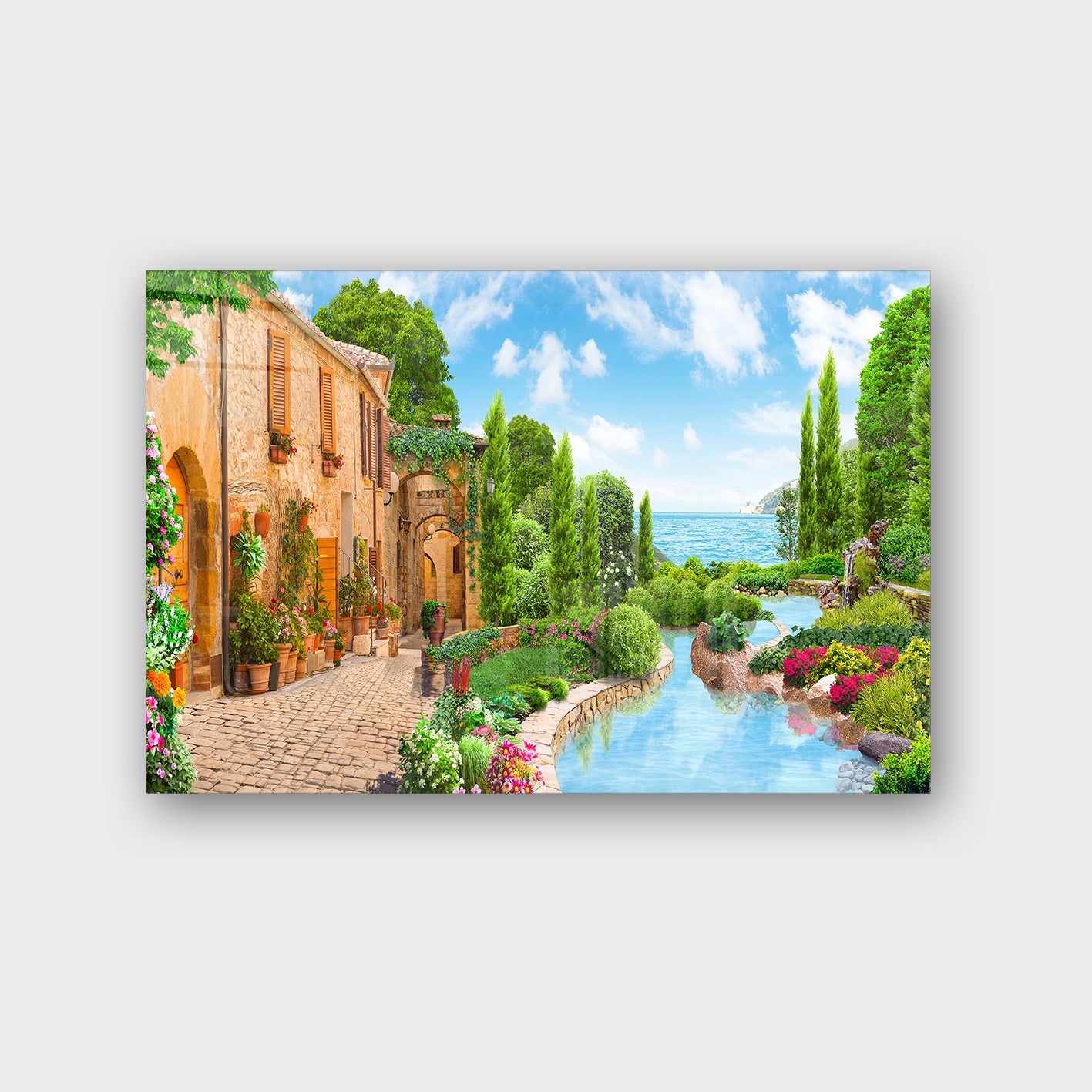 Quadro Decorativo em Vidro Temperado Multicolor 70x100cm - Arte Moderna para Parede