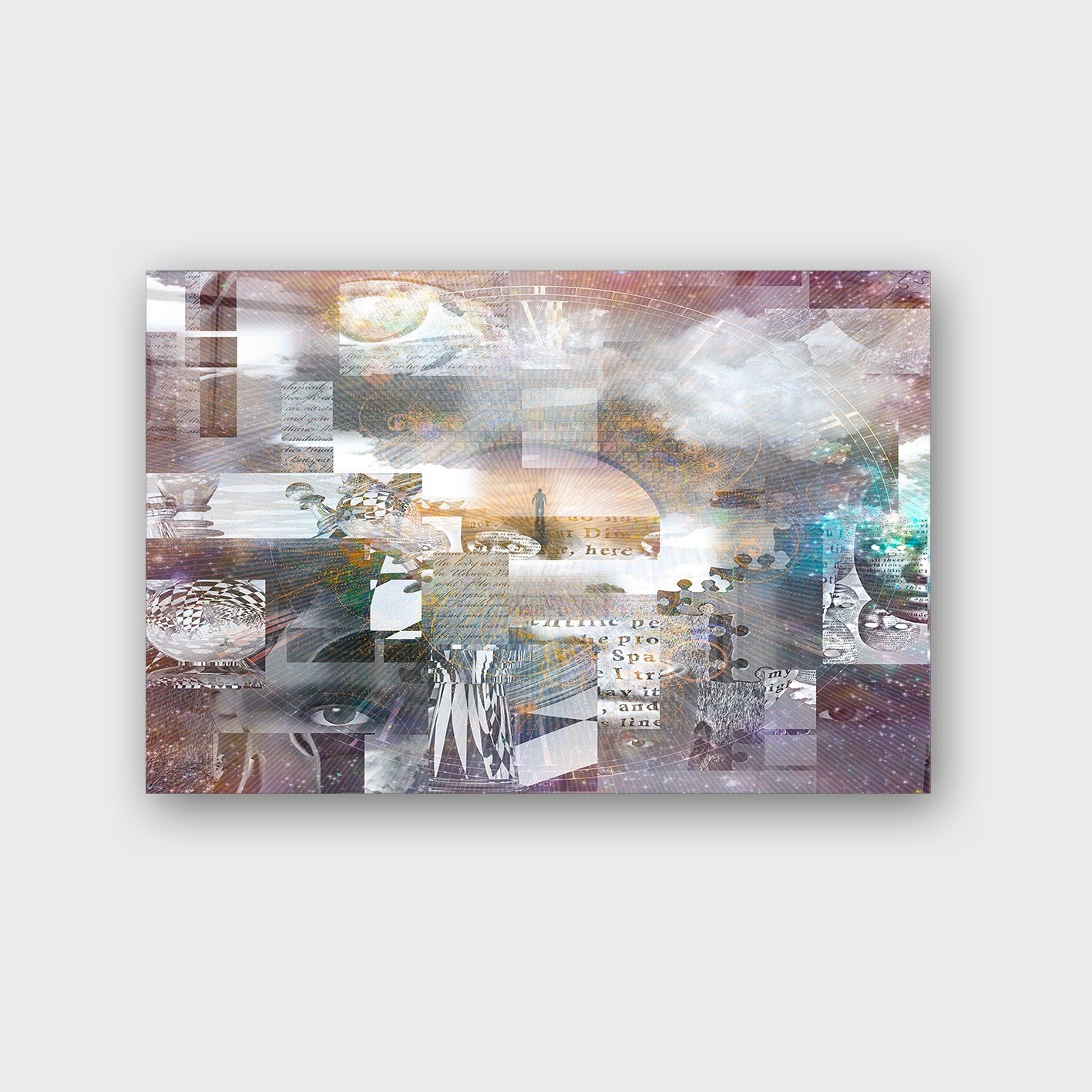 Quadro Decorativo em Vidro Temperado Multicolor 40x60cm - Arte Moderna para Parede