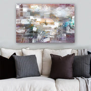 Quadro Decorativo em Vidro Temperado Multicolor 50x70cm - Arte Moderna para Parede