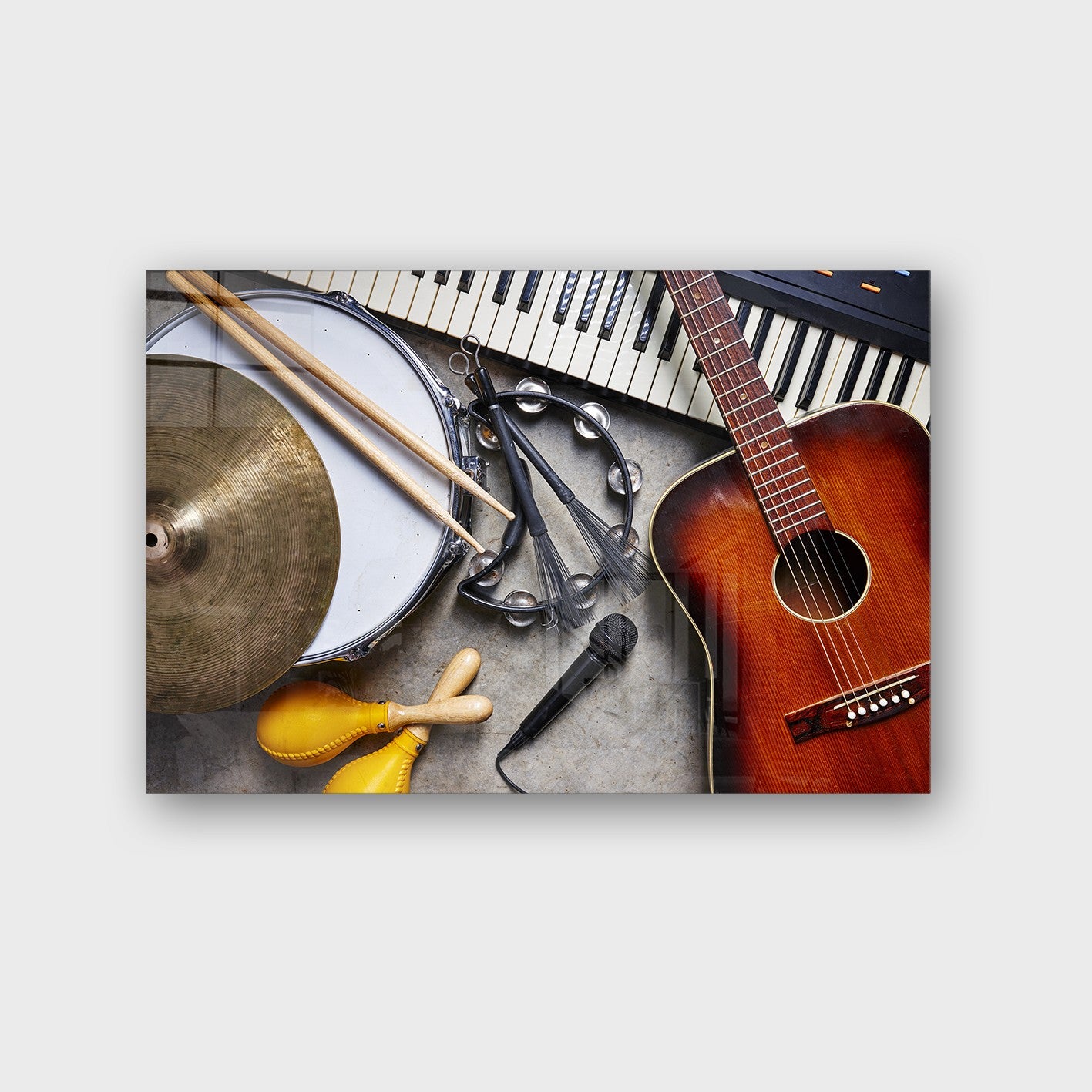 Quadro Decorativo em Vidro Temperado Multicolor 70x100cm - Arte Moderna para Parede