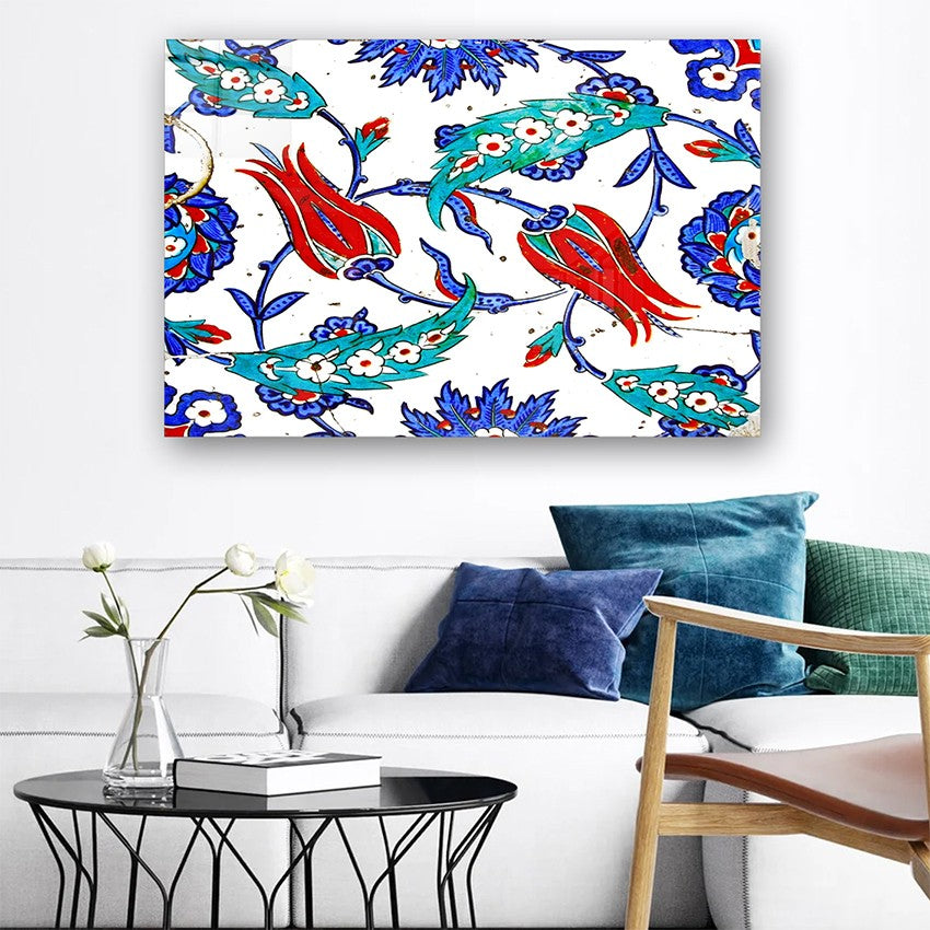 Quadro Decorativo em Vidro Temperado Multicolor 40x60cm - Arte Moderna para Parede