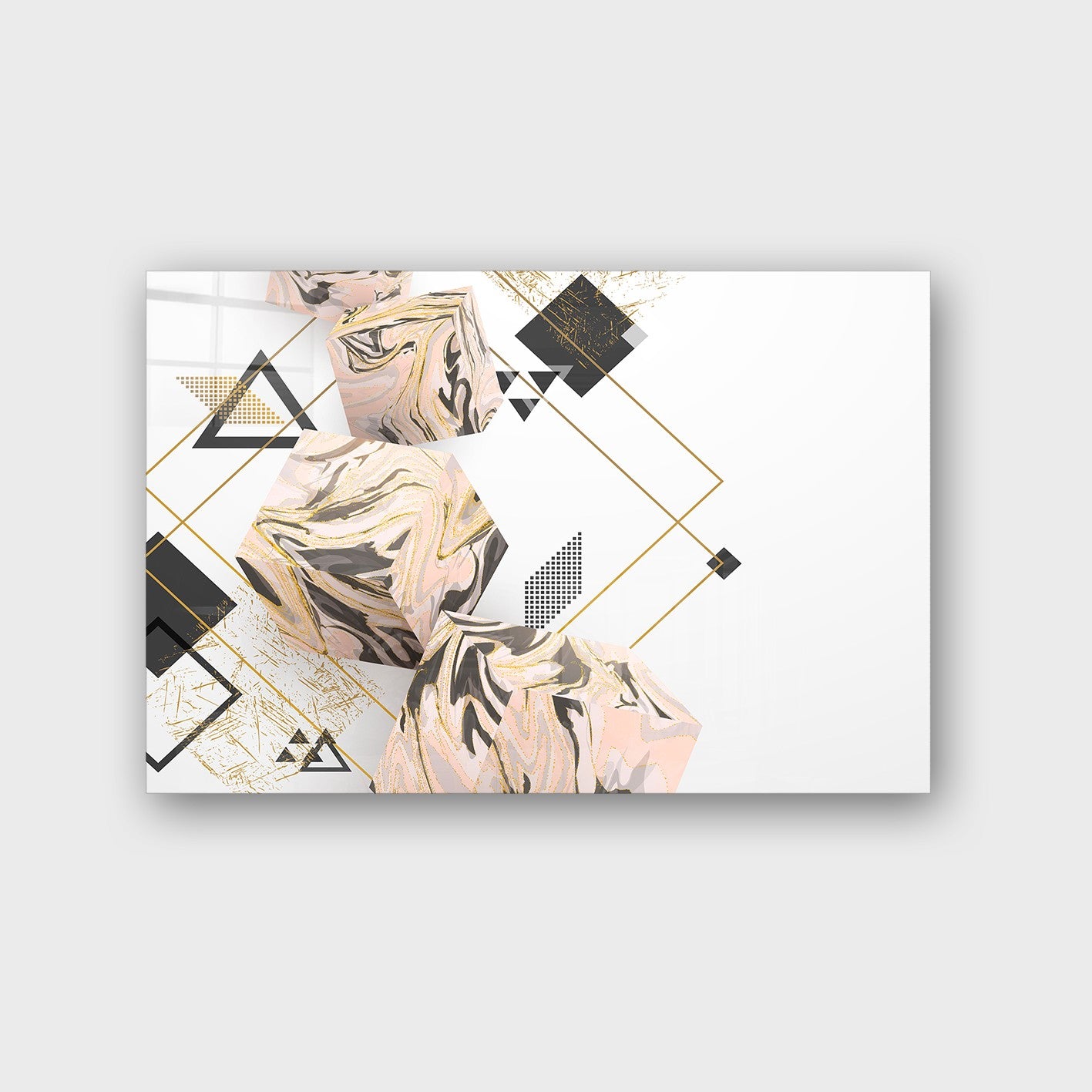 Quadro Decorativo em Vidro Temperado Multicolor 70x100cm - Arte Moderna para Parede