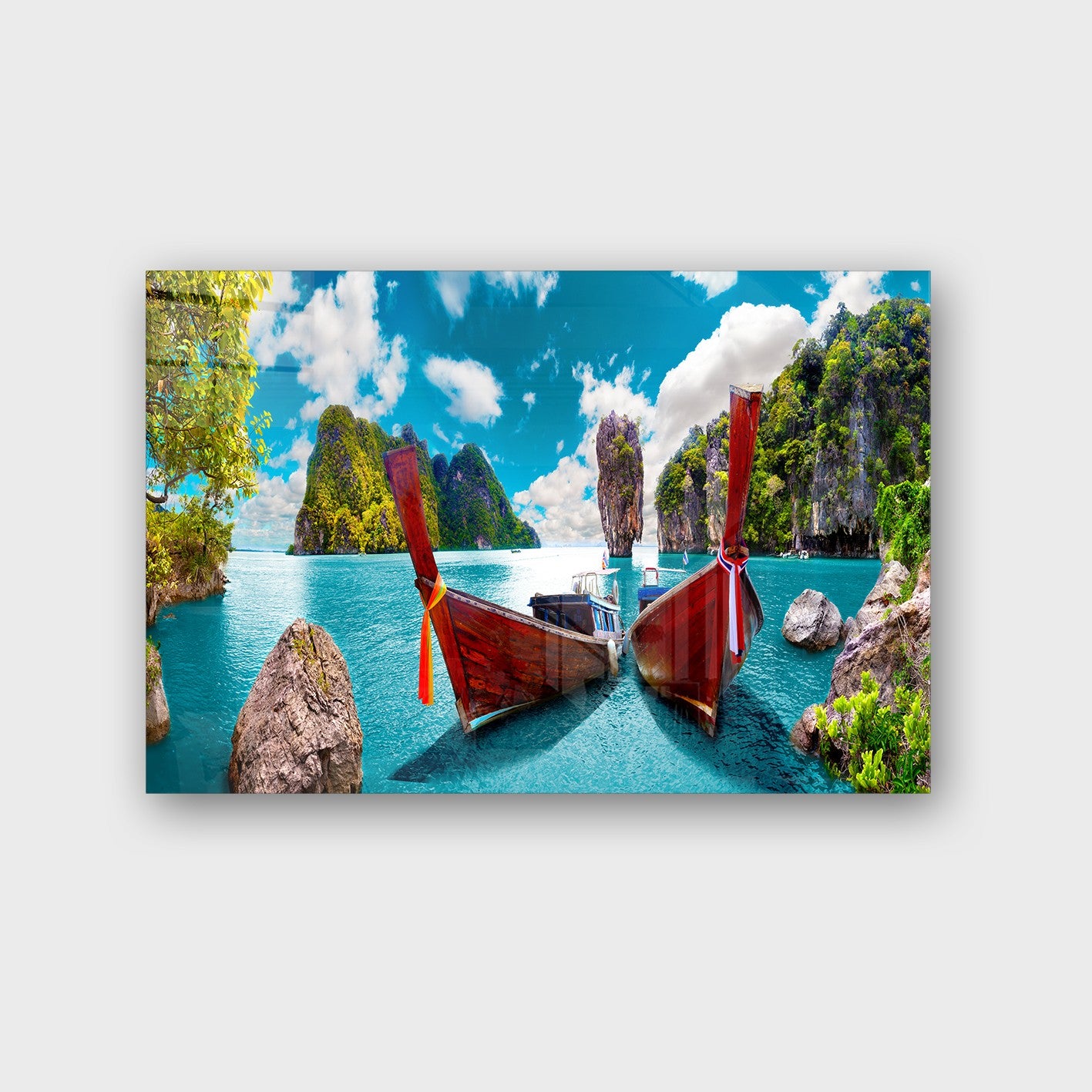 Quadro Decorativo em Vidro Temperado Multicolor 40x60cm - Arte Moderna para Parede