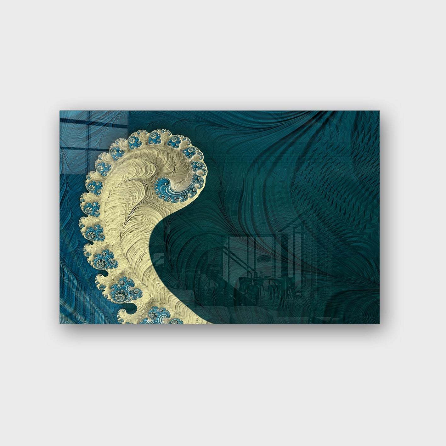 Quadro Decorativo em Vidro Temperado Multicolor 50x70cm - Arte Moderna para Parede