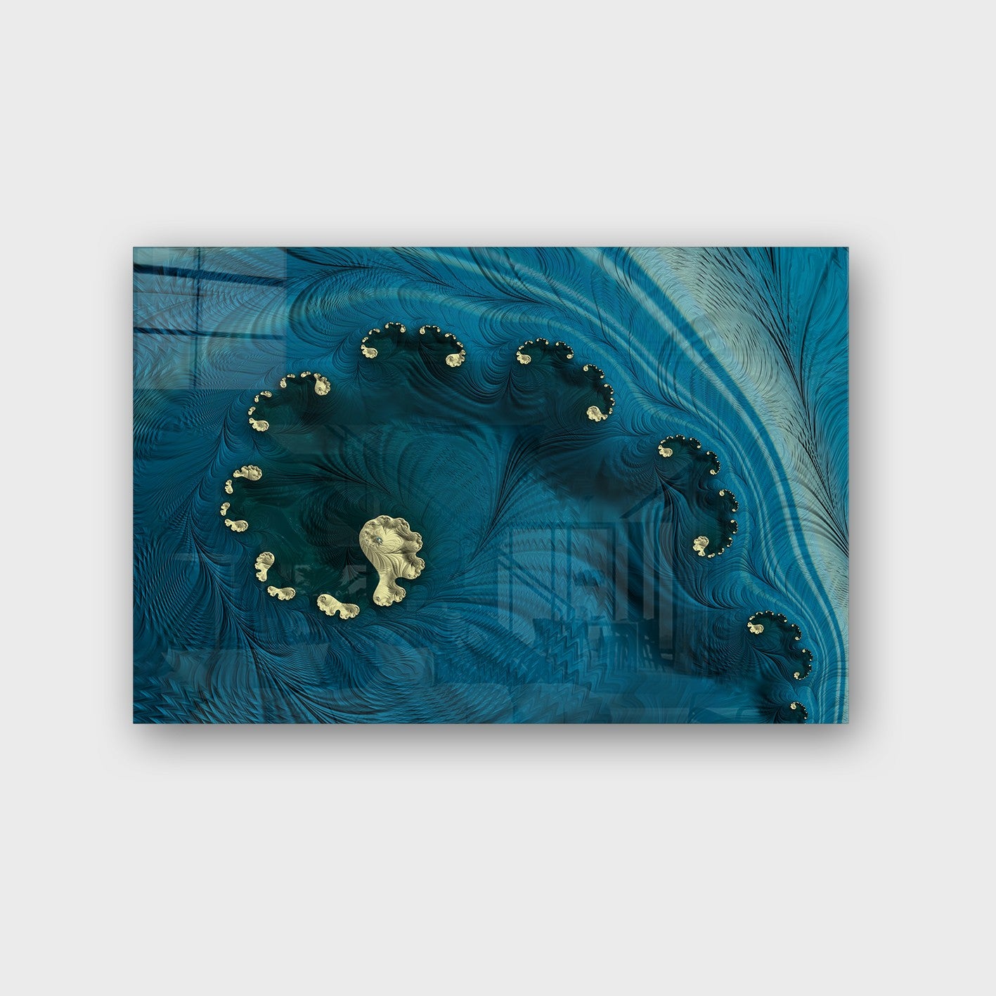 Quadro Decorativo em Vidro Temperado Multicolor 70x100cm - Arte Moderna para Parede