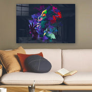 Quadro Decorativo em Vidro Temperado Multicolor 40x60cm - Arte Moderna para Parede