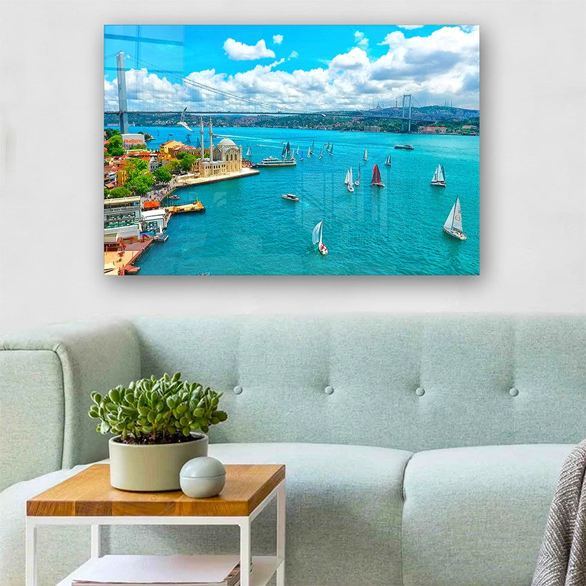 Quadro Decorativo em Vidro Temperado Multicolor 40x60cm - Arte Moderna para Parede