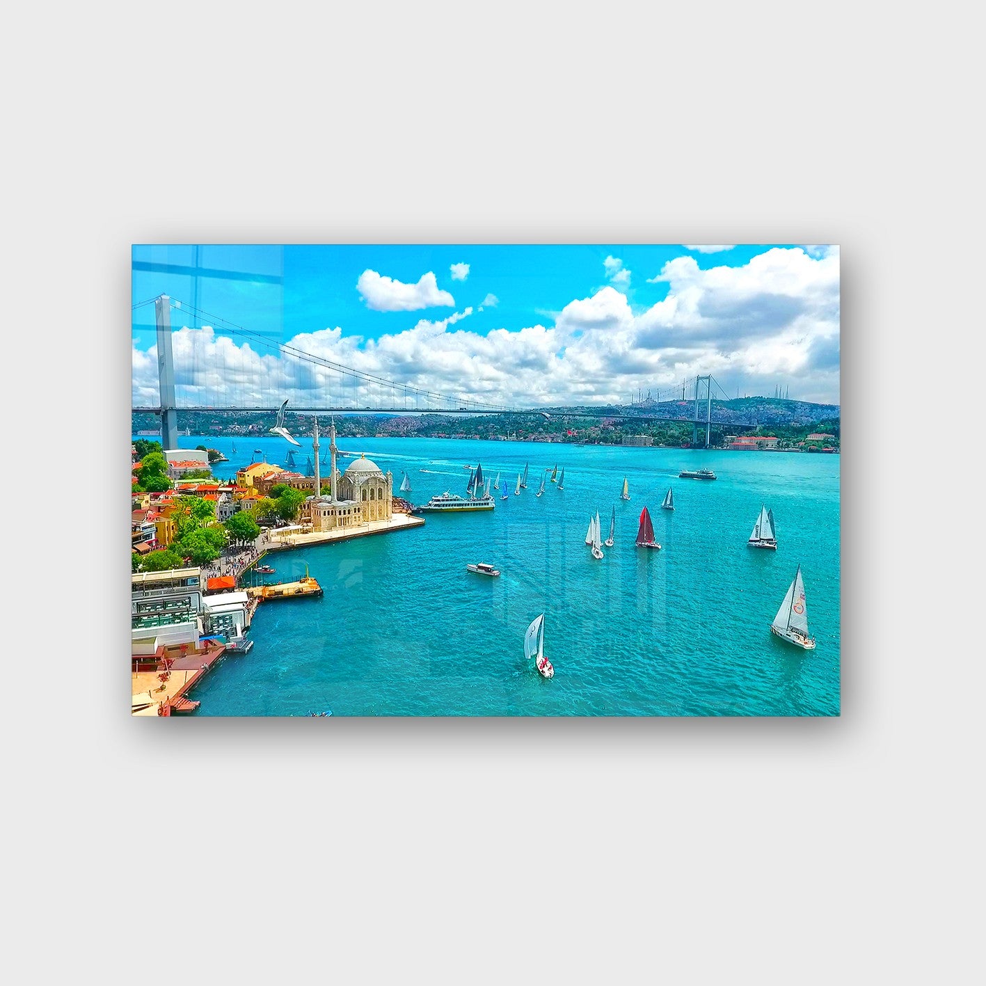 Quadro Decorativo em Vidro Temperado Multicolor 50x70cm - Arte Moderna para Parede