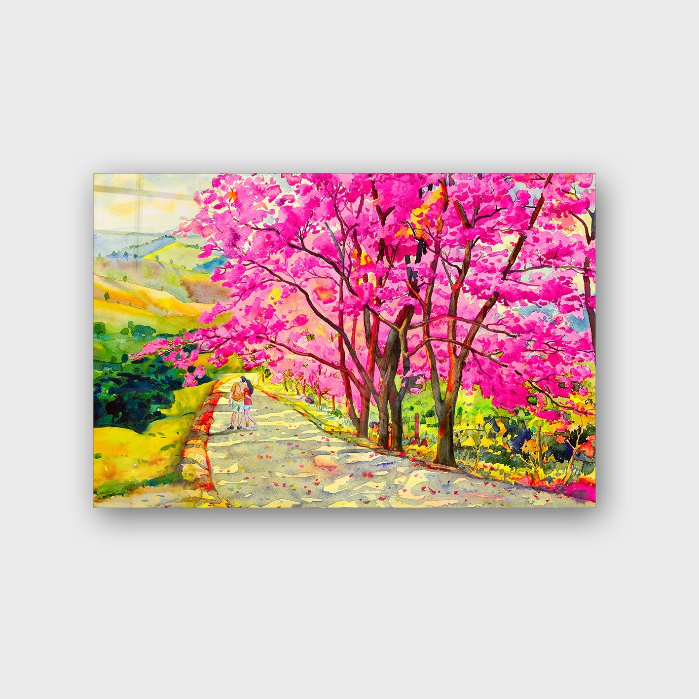 Quadro Decorativo em Vidro Temperado Multicolor 50x70cm - Arte Moderna para Parede