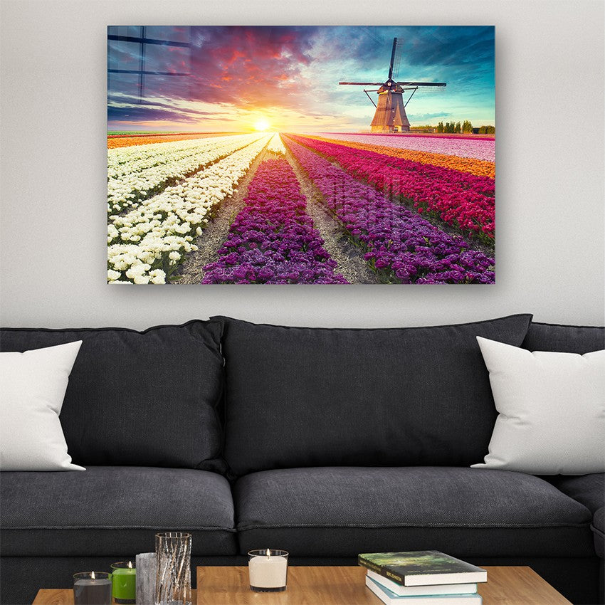 Quadro Decorativo em Vidro Temperado Multicolor 40x60cm - Arte Moderna para Parede