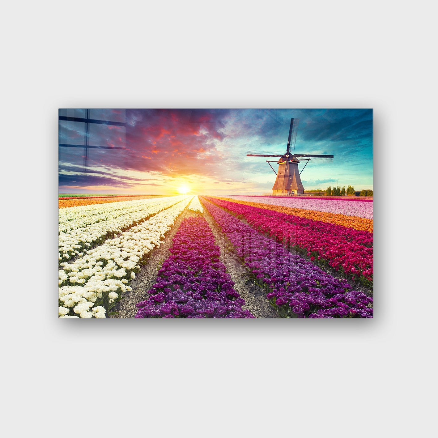 Quadro Decorativo em Vidro Temperado Multicolor 40x60cm - Arte Moderna para Parede