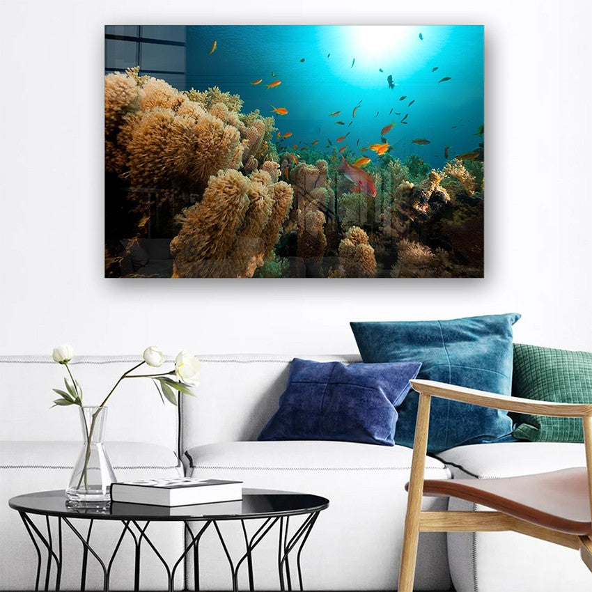 Quadro Decorativo em Vidro Temperado Multicolor 50x70cm - Arte Moderna para Parede