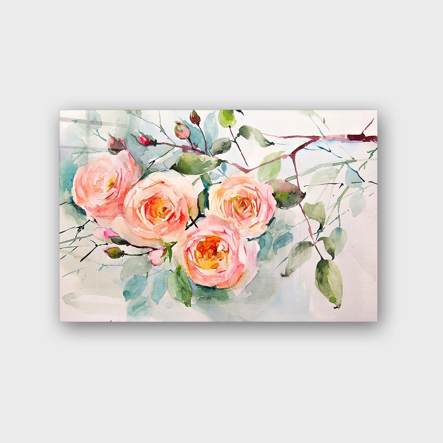 Quadro Decorativo em Vidro Temperado Multicolor 70x100cm - Arte Moderna para Parede