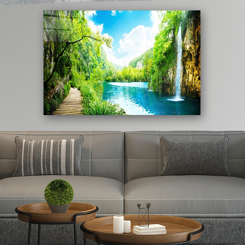 Quadro Decorativo em Vidro Temperado Multicolor 40x60cm - Arte Moderna para Parede