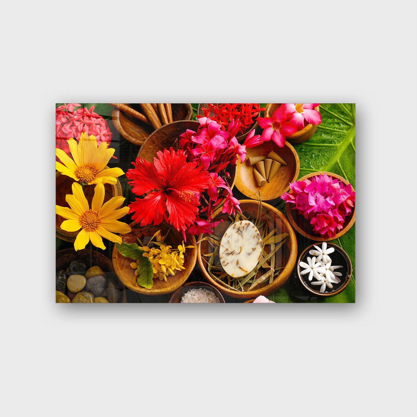 Quadro Decorativo em Vidro Temperado Multicolor 40x60cm - Arte Moderna para Parede