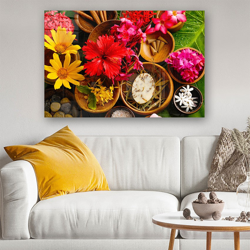 Quadro Decorativo em Vidro Temperado Multicolor 50x70cm - Arte Moderna para Parede