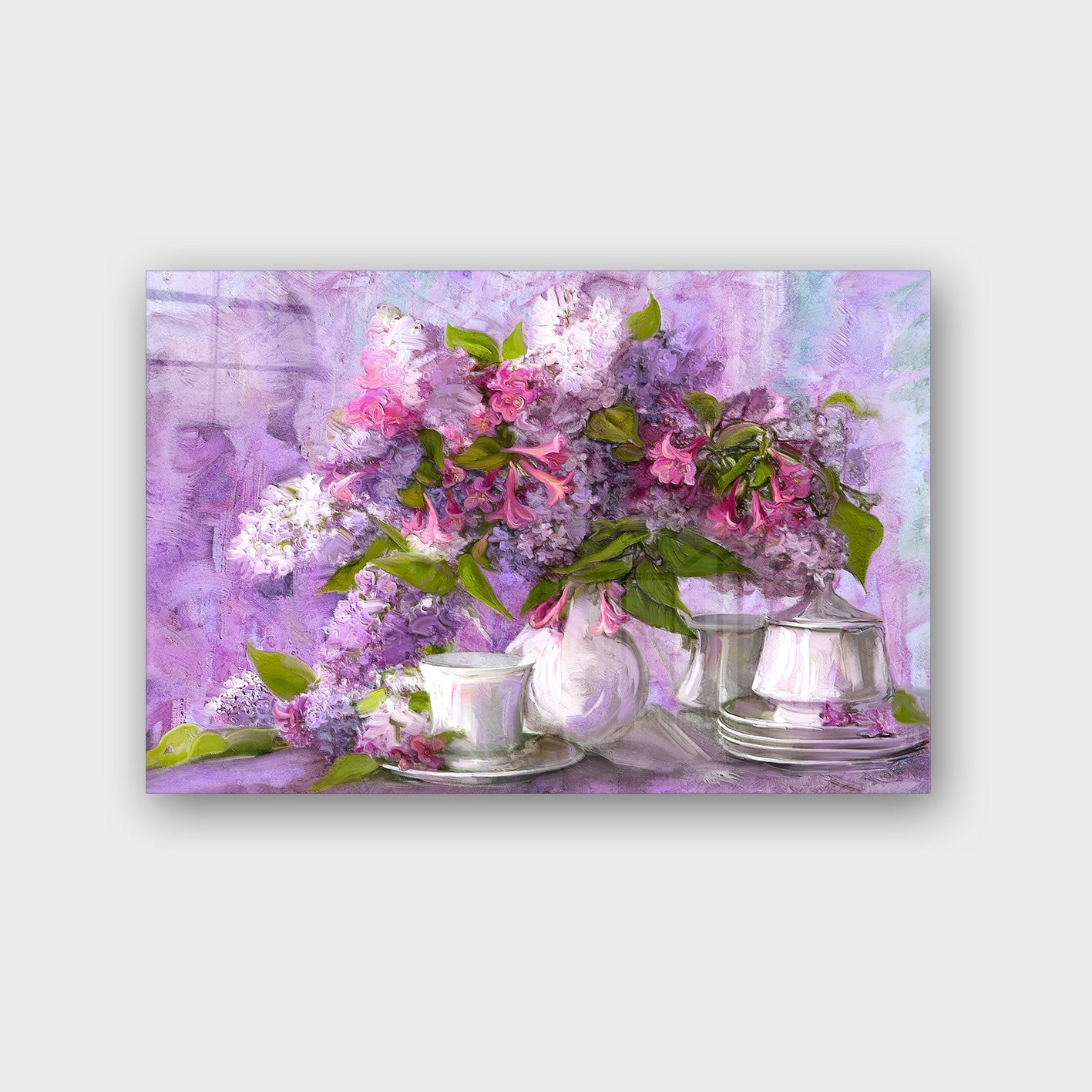 Quadro Decorativo em Vidro Temperado Multicolor 50x70cm - Arte Moderna para Parede