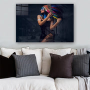 Quadro Decorativo em Vidro Temperado Multicolor 50x70cm - Arte Moderna para Parede