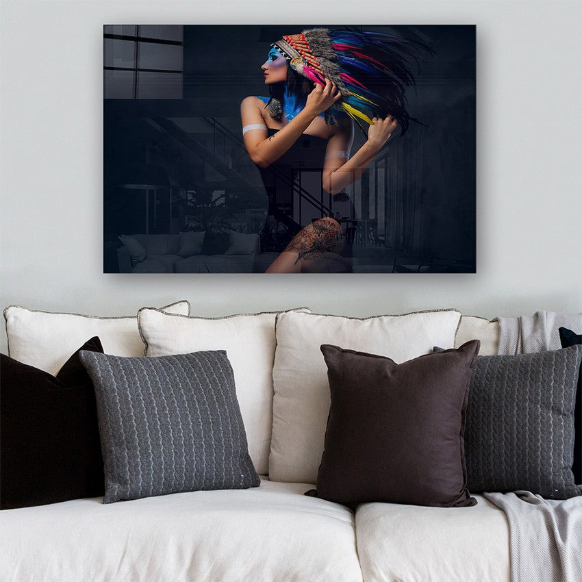 Quadro Decorativo em Vidro Temperado Multicolor 50x70cm - Arte Moderna para Parede