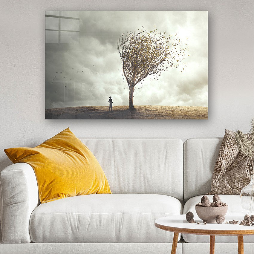 Quadro Decorativo em Vidro Temperado Multicolor 40x60cm - Arte Moderna para Parede