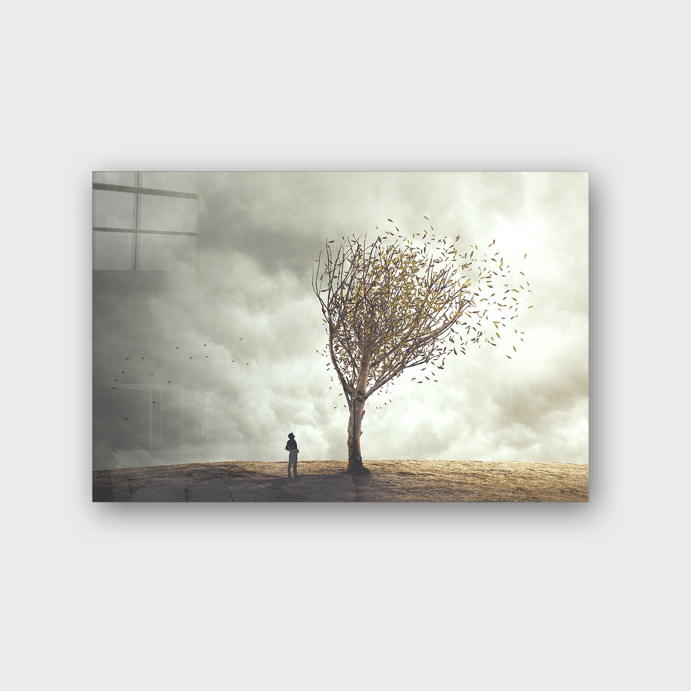 Quadro Decorativo em Vidro Temperado Multicolor 50x70cm - Arte Moderna para Parede