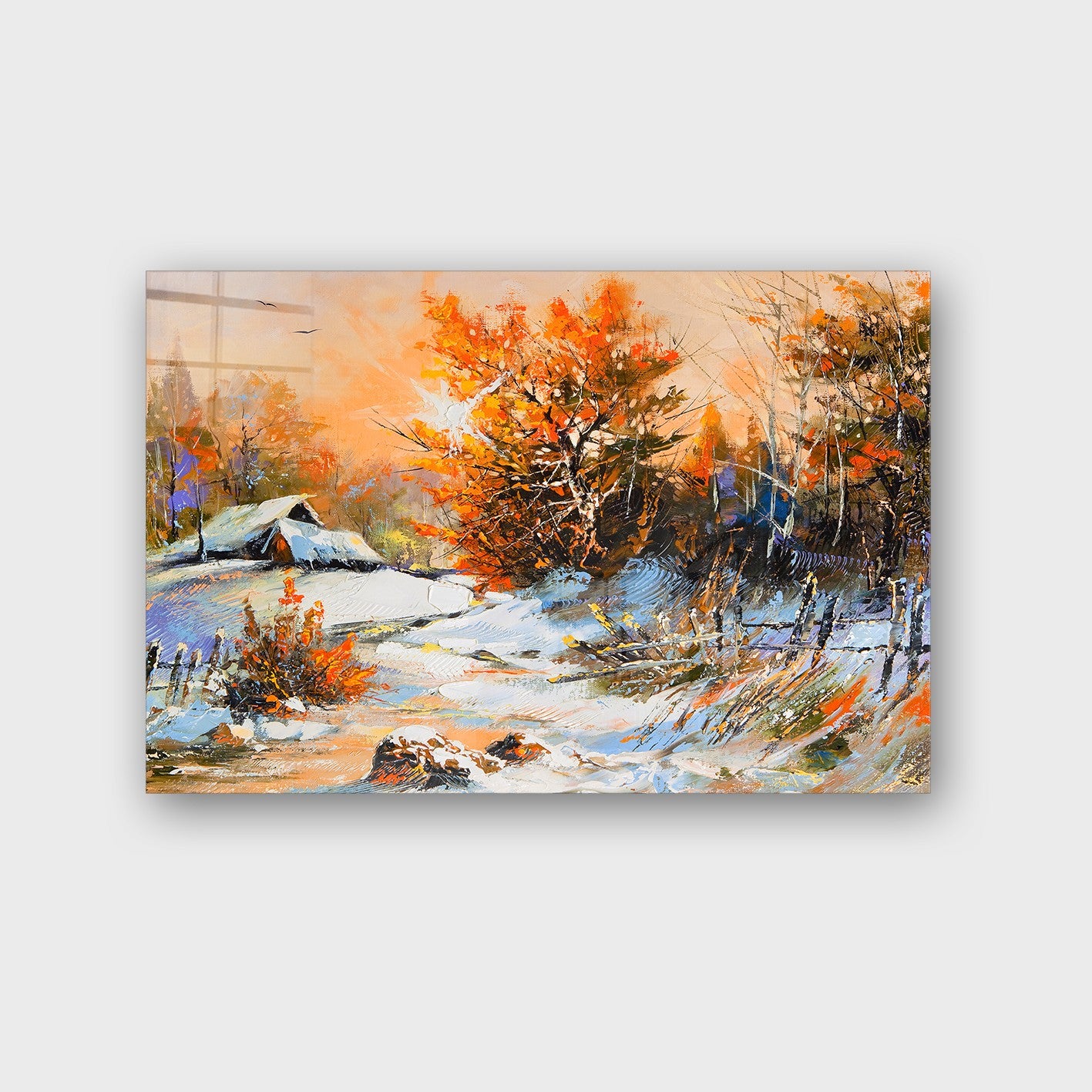 Quadro Decorativo em Vidro Temperado Multicolor 40x60cm - Arte Moderna para Parede