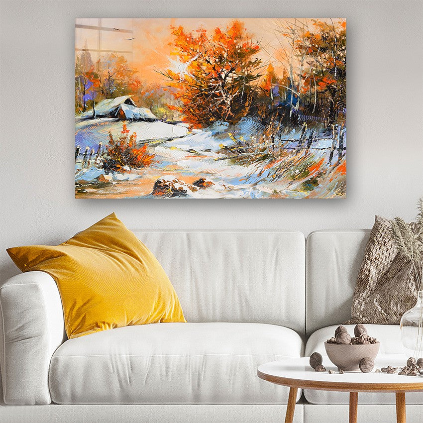 Quadro Decorativo em Vidro Temperado Multicolor 70x100cm - Arte Moderna para Parede